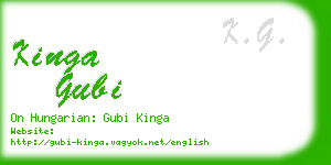 kinga gubi business card